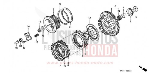 EMBRAYAGE CBR600FL de 1990